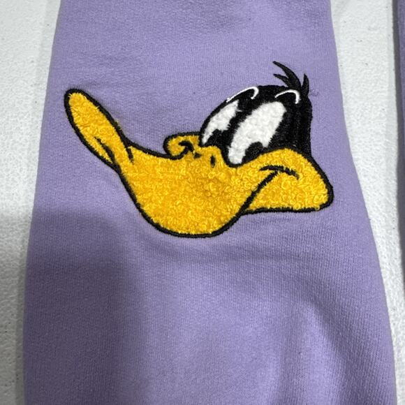 Looney Tunes Womens Juniors L Sweatshirt Embroidered That's All Folks Pullover - Picture 2 of 13